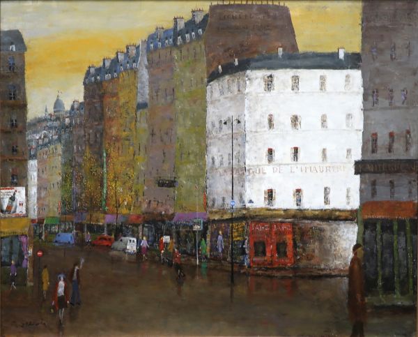 第74回 光陽展　委員　代田 盛男　（ｼﾛﾀ ﾓﾘｵ）　雨あがりのパリ風景　(油）F100